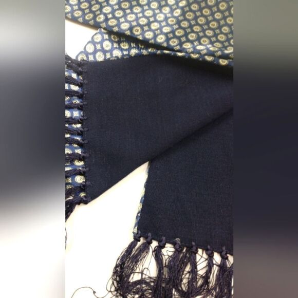 Satin Reversible Long Fringe Formal Scarf Men's - Picture 11 of 14